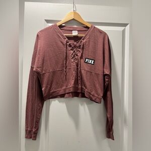 PINK Victoria’s Secret Mauve Cropped Long Sleeve Size XS in GUC